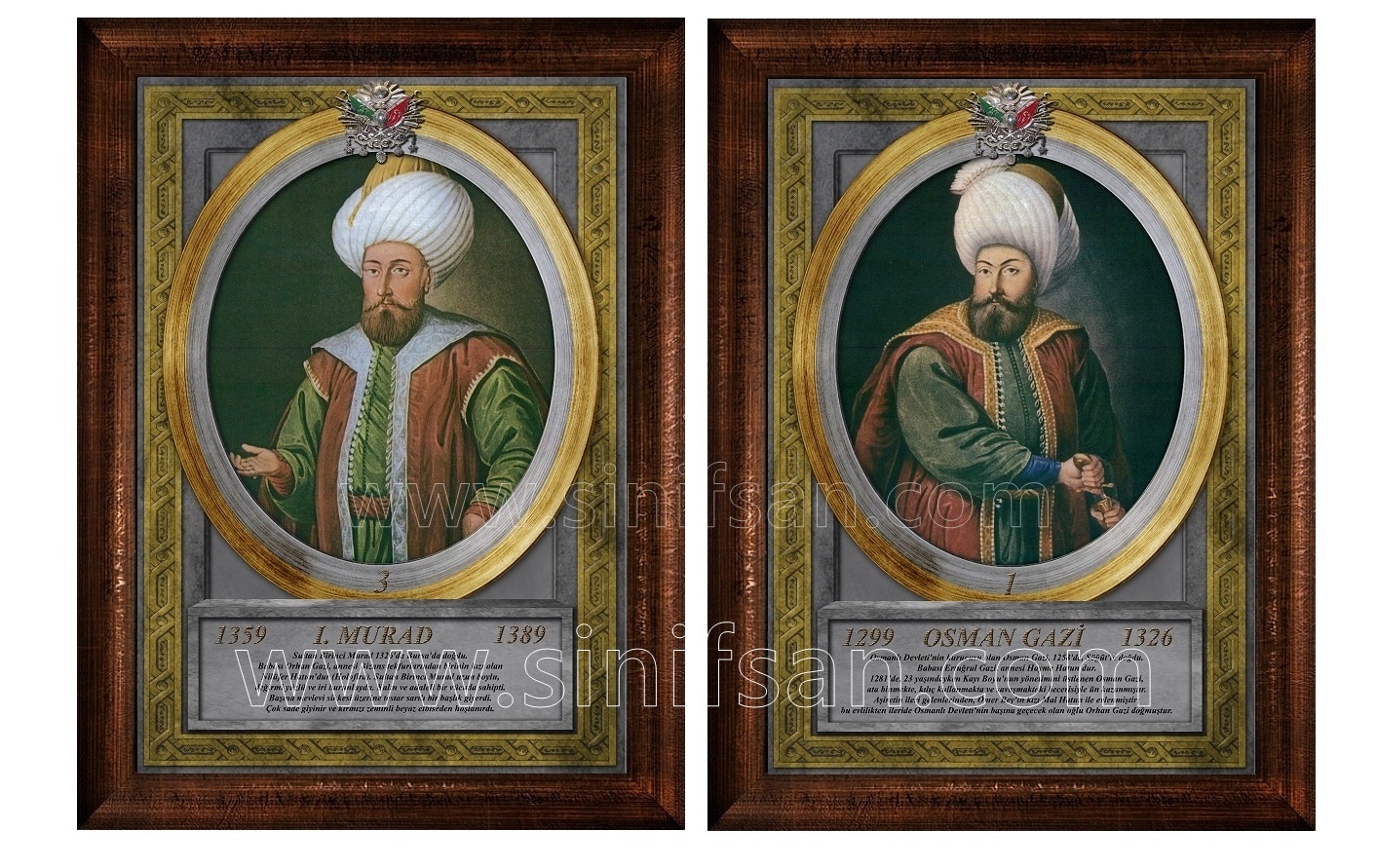 Osmanl Padiahlar resimleri satn al set halinde 36 adet