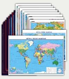 D�nya Co�rafyas� haritalar� Okullar i�in D�nya Co�rafya harita seti