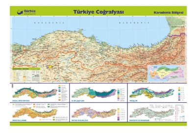 Karadeniz Blgesi Harita 70x100cm