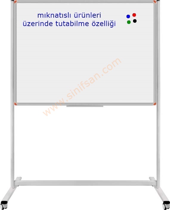 Beyaz mknatsl yaz tahtas tanabilir tekerlekli yaz tahtas