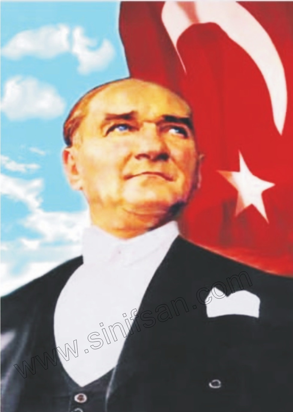 Atatürk posteri fiyatları Atatürk posterleri satış Atatürk posteri imalatı 105x225 cm