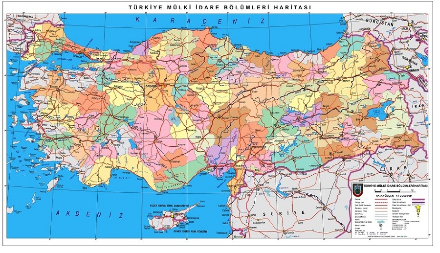 Türkiye siyasi haritası Türkiye iller haritası Büyük boy Türkiye
