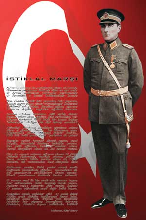 Atatrk ayakta resmi Atatrkle stiklal mar resimleri Atatrk'n askeri niformal resmi