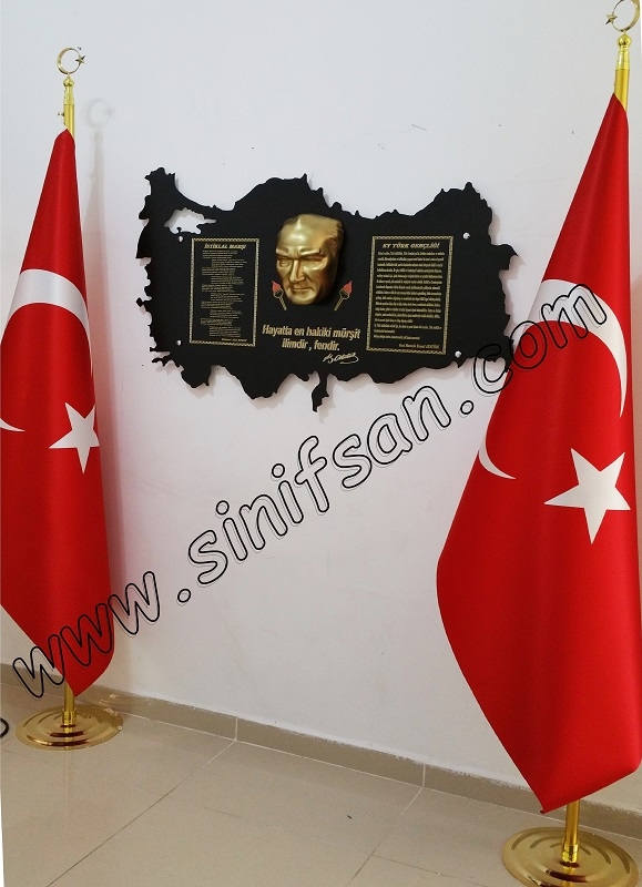 Atatürk köşeleri fiyatları Türkiye haritası Atatürk köşesi modeli 70x125 cm