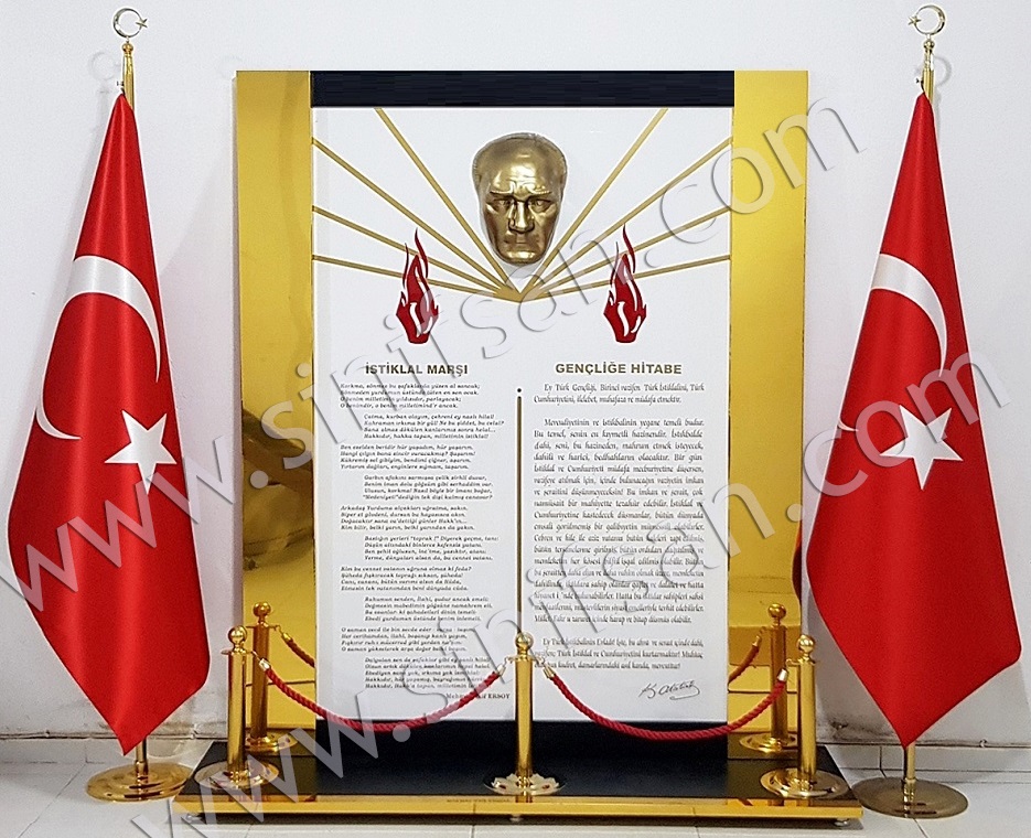 Atatürk köşesi fiyatları Sarı Metal Kaplama Atatürk köşeleri