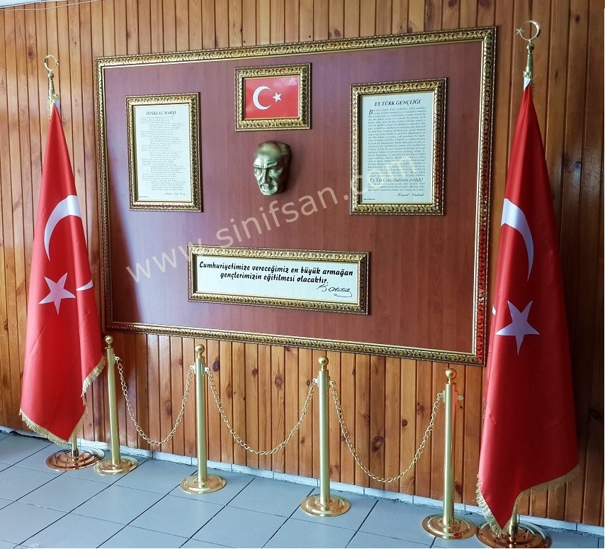 Atatürk köşesi örnekleri okul girişi Atatürk köşesi imalatı