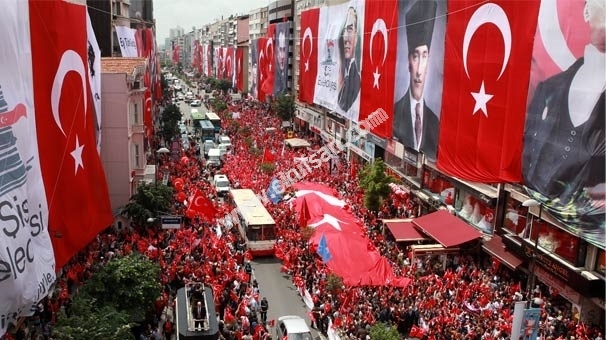 Büyük Boy Atatürk Resimli Bayrak Dış Mekan İçin 6x9 metre