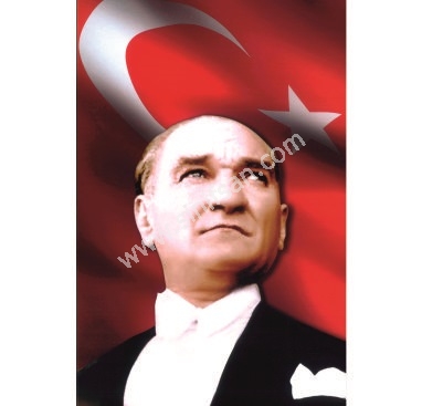 Atatürk Posteri Bayrak Modeli 2x3 metre