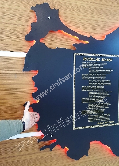 Atatürk Köşesi Türkiye haritası Bayrak ve bayrak direkli model