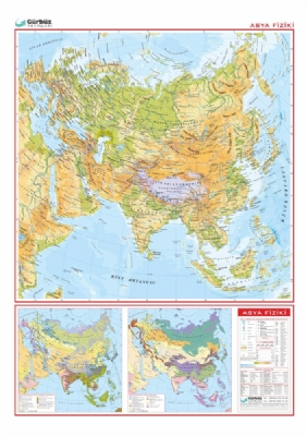 Asya Fiziki Harita 70x100cm
