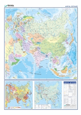 Asya Siyasi Harita 70x100cm