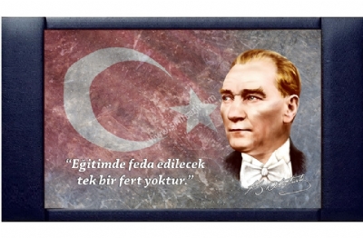 Atatürk Resimli Makam Arka Panosu 100x160 cm
