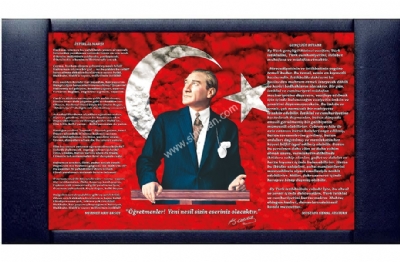 Bayrakl Atatrk Portresi Satn Al 70x110 cm