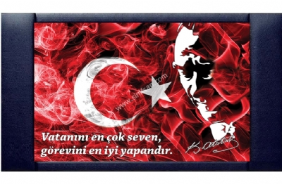 Atatürk resimli sözler Atatürk resimli sözleri çerçeveli koridorlar için 85x140 cm