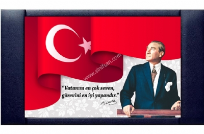 Atatrk Portresi Makam Panosu 85x140 cm