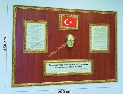 Okullarda Atatürk Köşesi örnekleri Atatürk köşesi Çerçeveli Atatürk Köşesi Ahşap Atatürk Köşesi fiyat