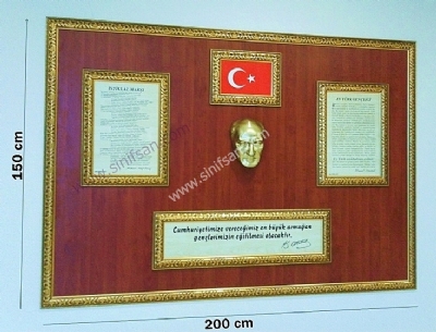 Okullarda Atatrk Kesi rnekleri Atatrk kesi ereveli Atatrk Kesi Ahap Atatrk Kesi fiyat