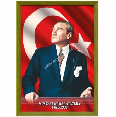 Atatürk Resmi Fiyatları Çerçeveli  50x70 cm