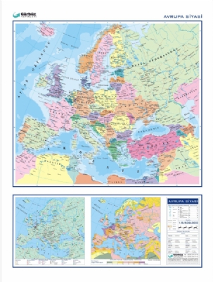 Avrupa Siyasi Harita 70x100 cm