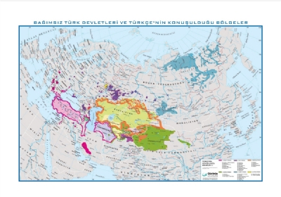 Bağımsız Türk Devletleri Harita 70x100cm