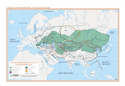 Cengiz mparatorluu Ve Paralanmas Harita 70x100cm