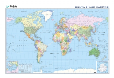 Dünya Siyasi Harita 70x100cm