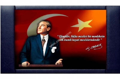 Atatrk Deri ereveli 110x200 cm