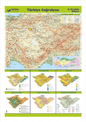 İç Anadolu Bölgesi Harita 70x100cm