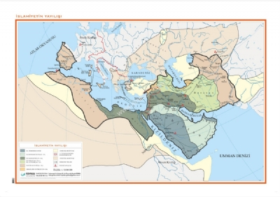 İslamiyet'in Yayılışı Harita 70x100cm
