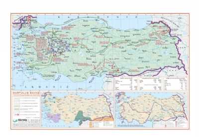 Kurtuluş Savaşı Harita 70x100cm
