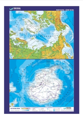 Kutuplar Harita 70x100cm
