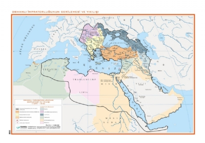 Osmanlı İmparatorluğu'nun Gerileme Ve Yıkılışı Haritası 70x100cm