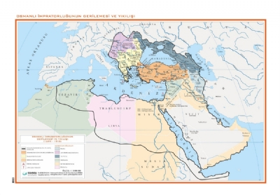 Osmanl mparatorluu'nun Gerileme Ve Ykl Haritas 70x100cm
