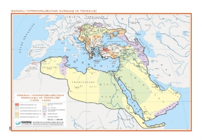 Osmanlı İmparatorluğu'nun Kuruluş Ve Yükselişi Harita 70x100cm