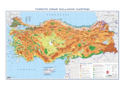 Trkiye Arazi Kullanm Harita 70x100 cm