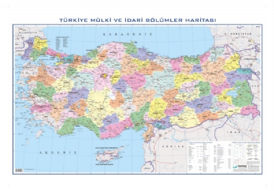 Türkiye Siyasi Harita 70x100 cm