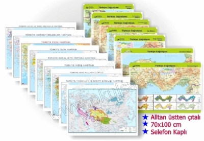 Türkiye Cografi haritası Okul coğrafya haritaları seti Coğrafya haritaları satış